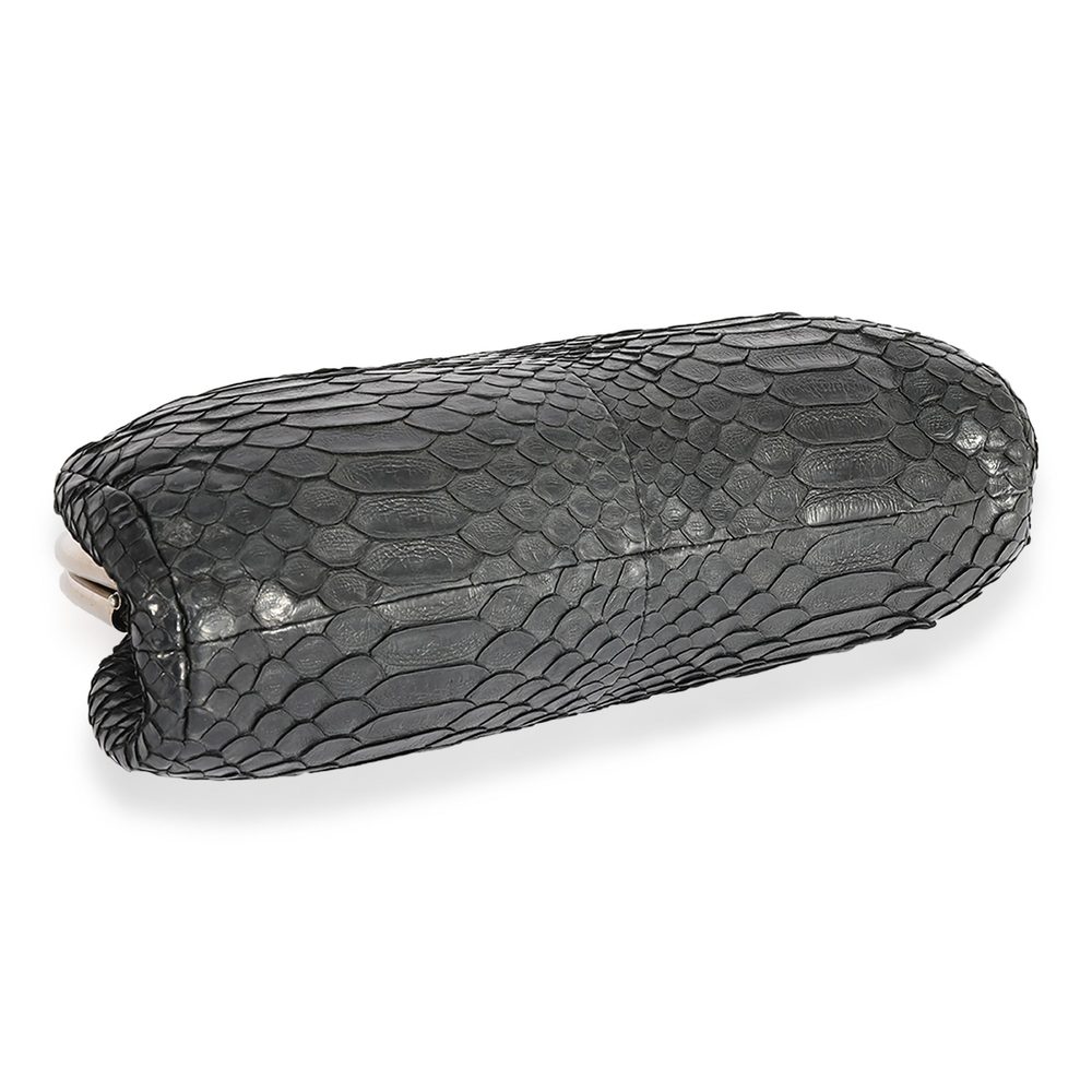 Chanel Black Python Timeless Clutch - image 5